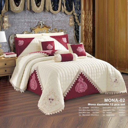 Milanobedlinen Comforter Mona Dantella 12pcs Set